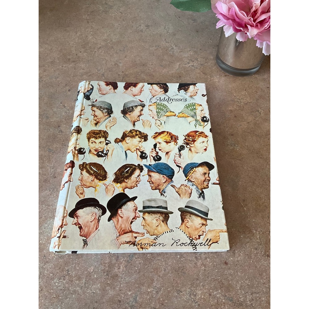 Norman Rockwell Address Book Abbeville Press Hardcover Spiral Bound Vintage Art